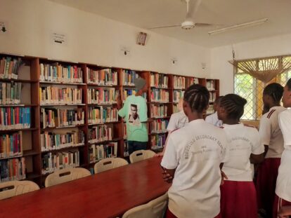 Our students visiting Mombasa Central library