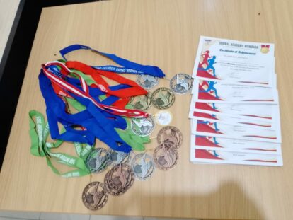 The medals our students won at the Cluster Athletics Competition
