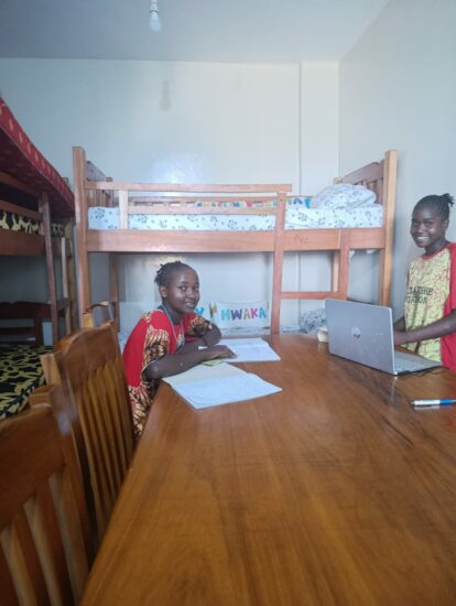 Two of our girl students in the girls safehouse