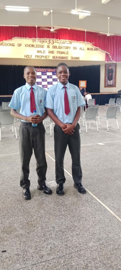 Two of our students at the school debating competition