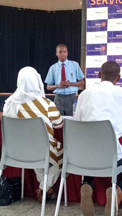 A Bombolulu Educational Centre student presents at the recent debating contest
